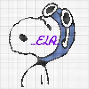 Schema punto croce snoopy