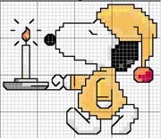 Schema punto croce snoopy 2