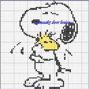 Schema punto croce snoopy 3