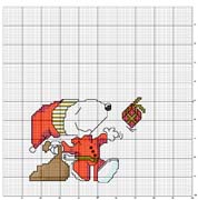 Schema punto croce snoopy natale b