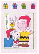 Schema punto croce snoopy natalizio