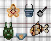 Schema punto croce spiaggia