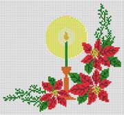 Schema punto croce stella natale angolo