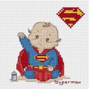 Schema punto croce superman baby