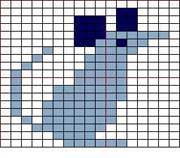 Schema punto croce topino stilizzato