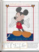 Schema punto croce topolino