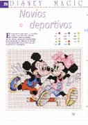 Schema punto croce Topolino Minnie Sportivi
