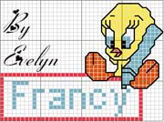 Schema punto croce Twetty-francy