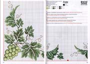 Schema punto croce Uva E Vite