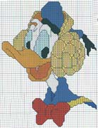 Schema punto croce Walt-disney-paperino