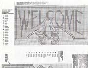 Schema punto croce Welcome Babbonatale 2