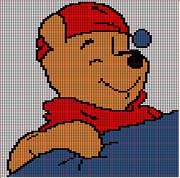 Schema punto croce Winnie Buonanotte