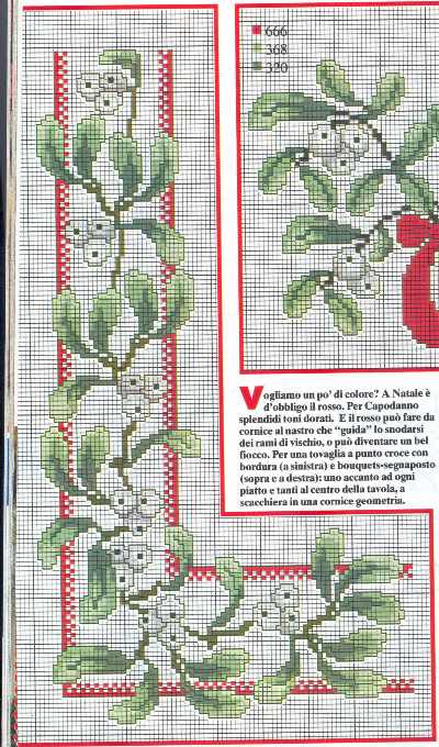 Schema punto croce Vischio 2