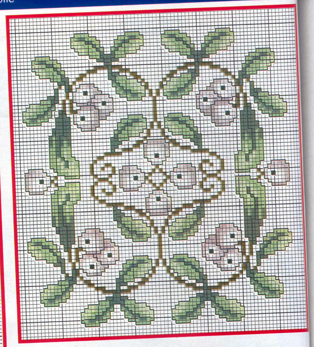 Schema punto croce Vischio 4