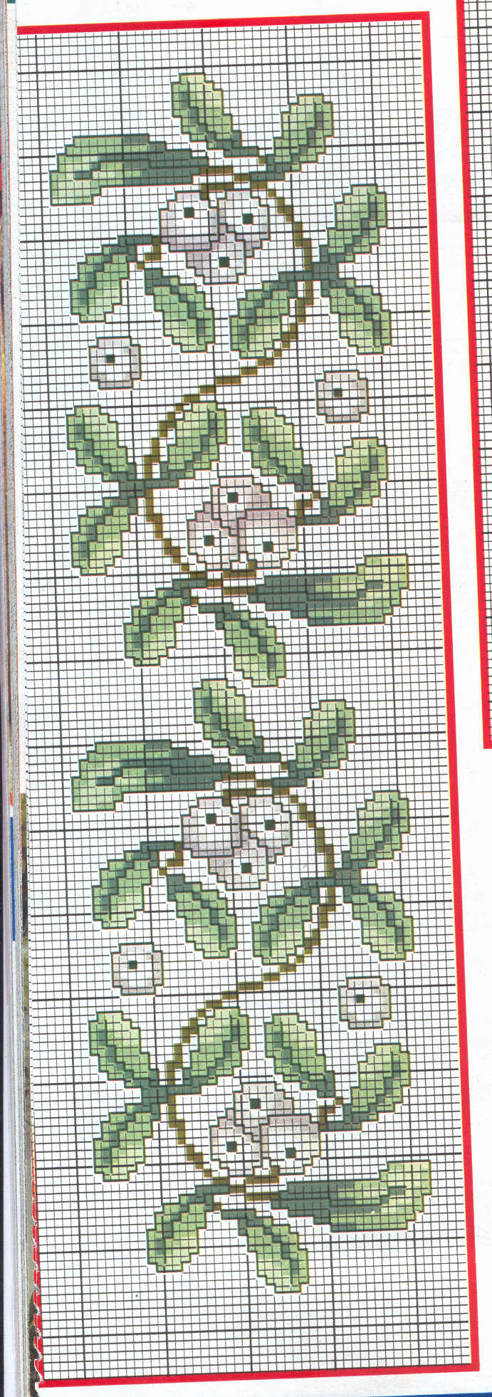 Schema punto croce Vischio 5