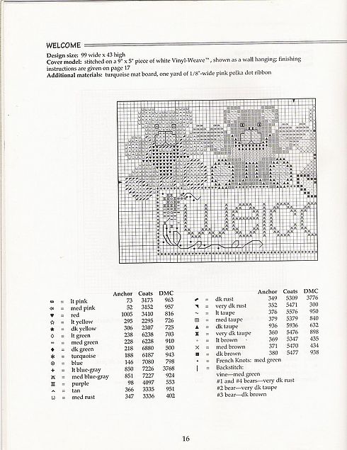 Schema punto croce Welcome 1