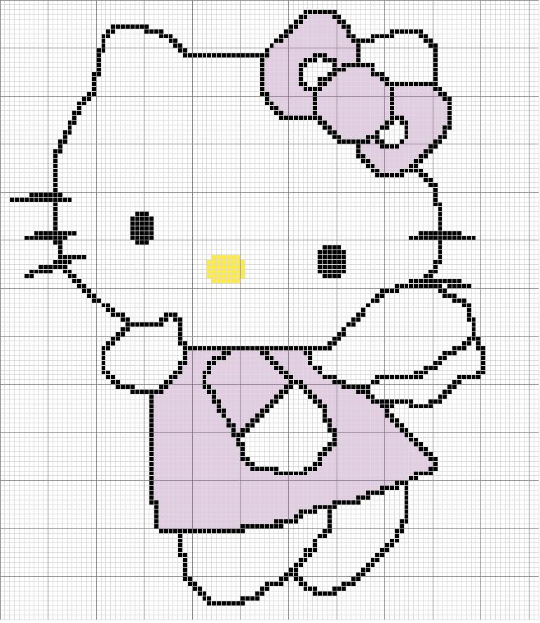 Schema punto croce Hello kitty6