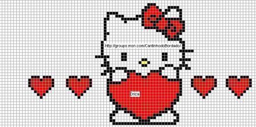 Schema punto croce Hello kitty8