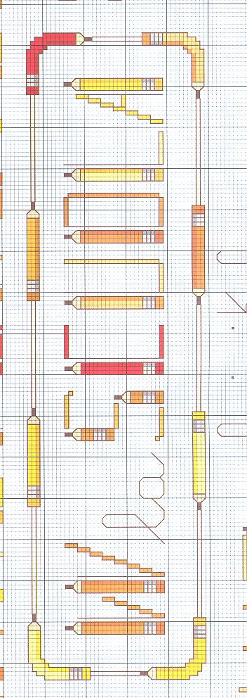 Schema punto croce Matite
