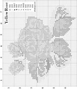 Schema punto croce Rosa gialla