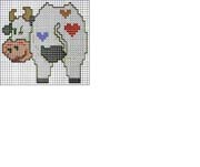 Schema punto croce Mucca1