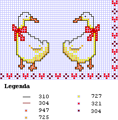 Schema punto croce oche