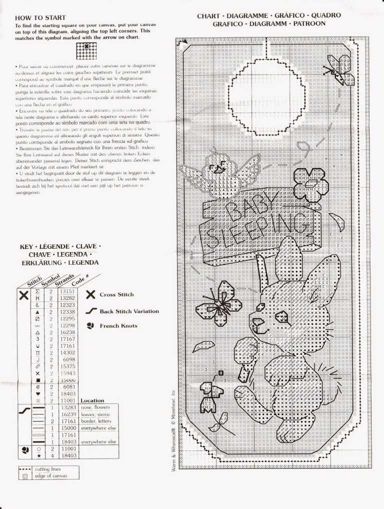 Schema punto croce Baby sleeping 1