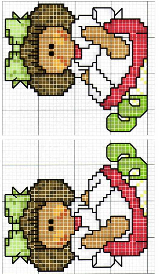 Schema punto croce Bamboline sedute 3