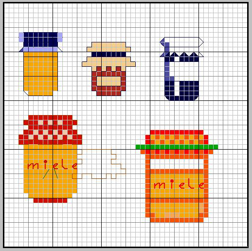Schema punto croce Barattoli
