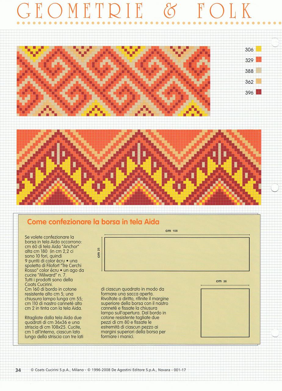 Schema punto croce Bordi 3