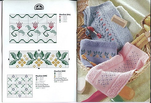 Schema punto croce Bordi asciugamani