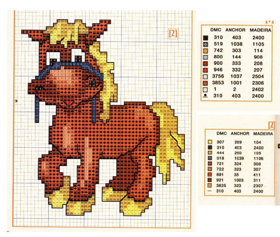 Schema punto croce Cavallino