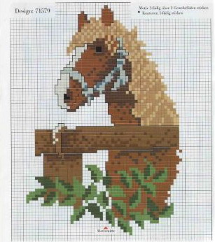 Schema punto croce Cavallo 2