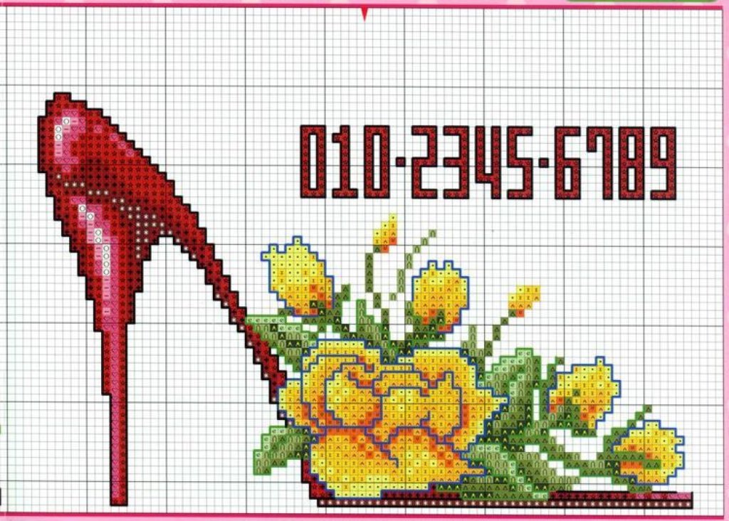 Schema punto croce Collezione scarpe 4