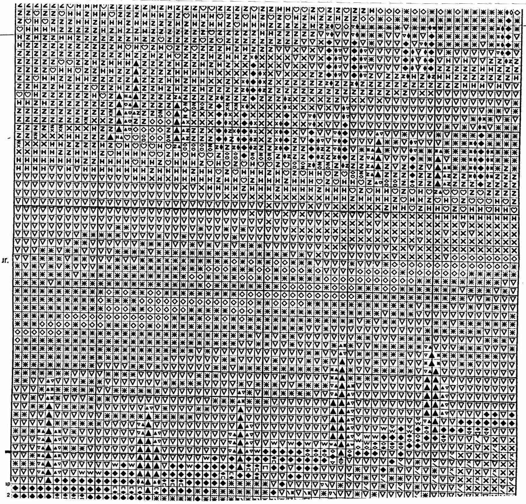 Schema punto croce Colline toscane 4