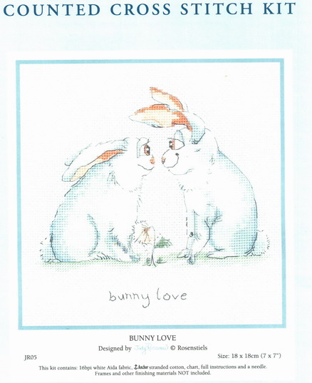 Schema punto croce Conigli innamorati