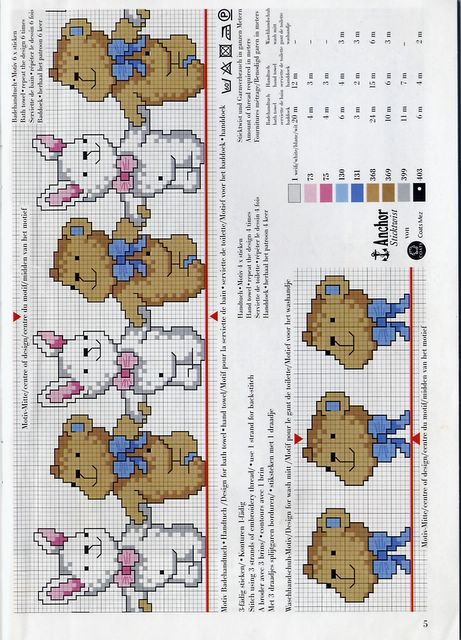 Schema punto croce Coniglietti 2