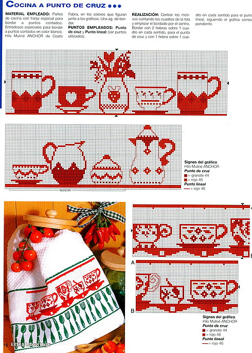 Schema punto croce Cucina varie 2