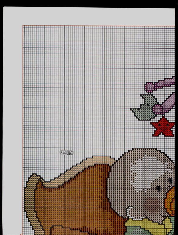 Schema punto croce Culla 1