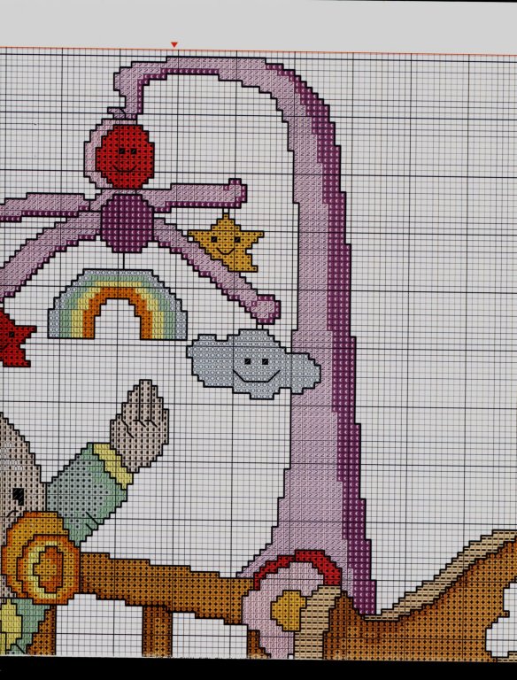 Schema punto croce Culla 2