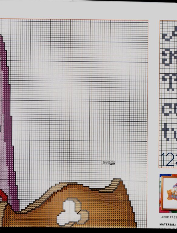 Schema punto croce Culla 3