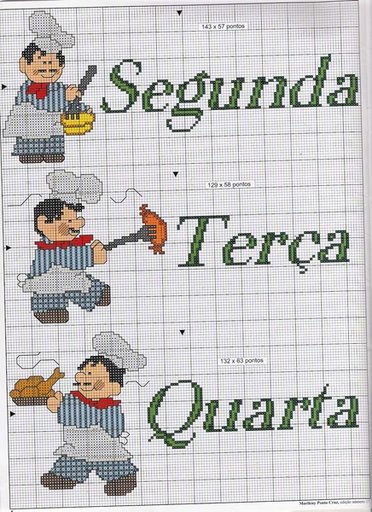 Schema punto croce Cuoco 3