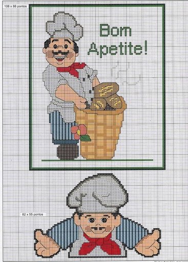 Schema punto croce Cuoco 5