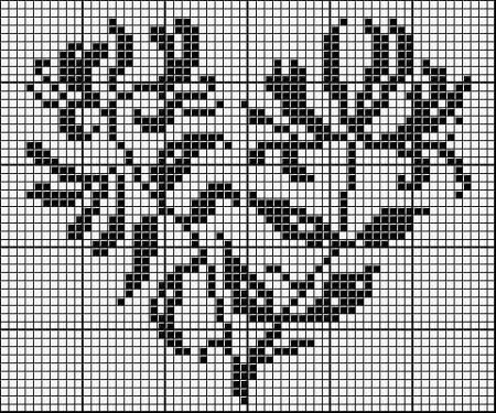 Schema punto croce Cuori elisa 6