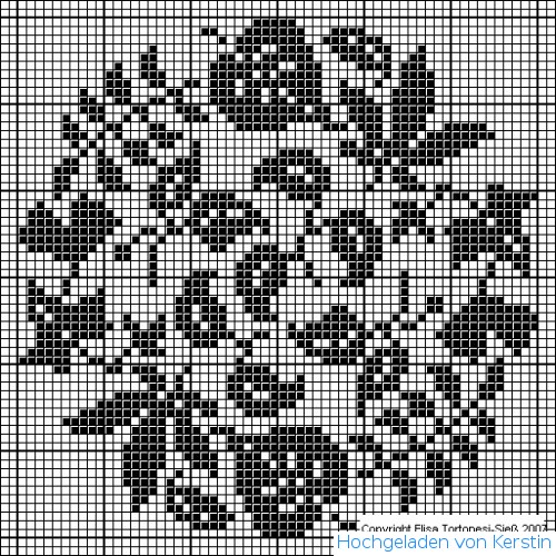 Schema punto croce Cuori elisa 7