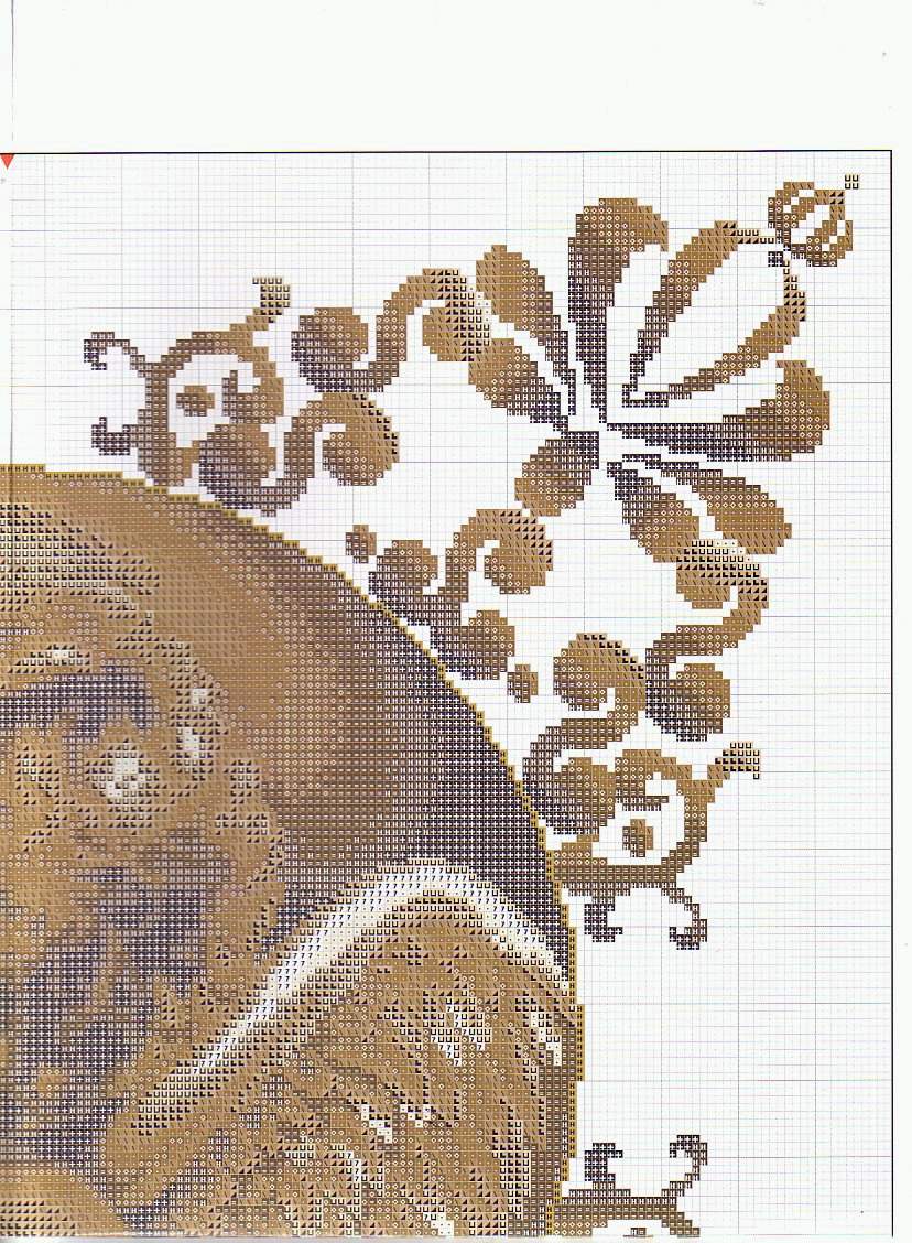 Schema punto croce Cuscini angelo 4