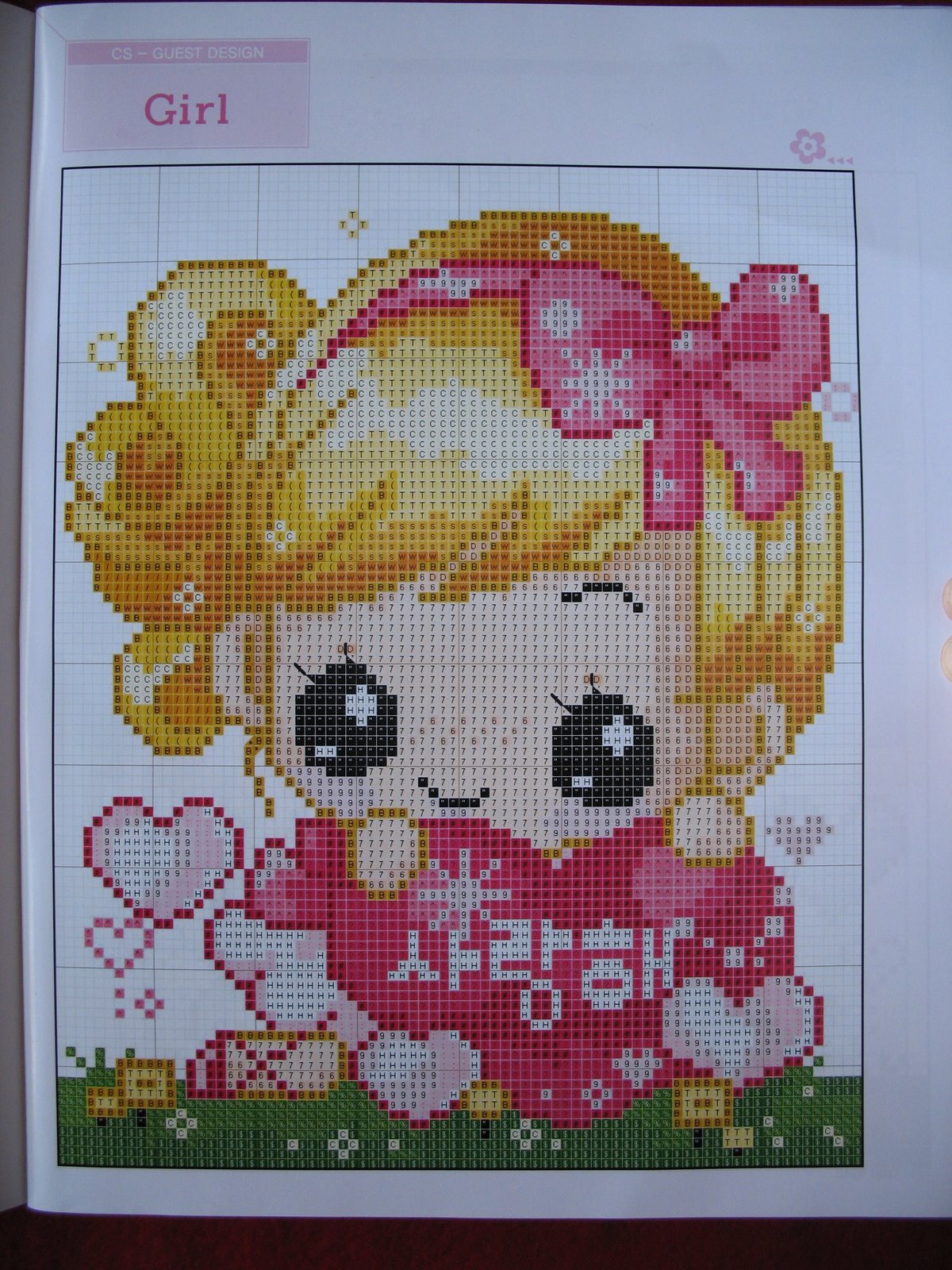 Schema punto croce Cuscini bambino bambina 1