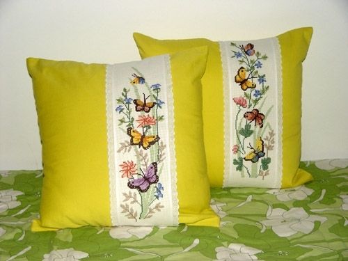 Schema punto croce Cuscini butterflies