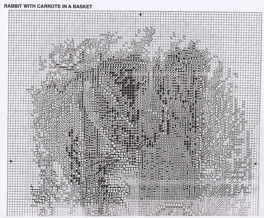 Schema punto croce Cuscini coniglietti 2