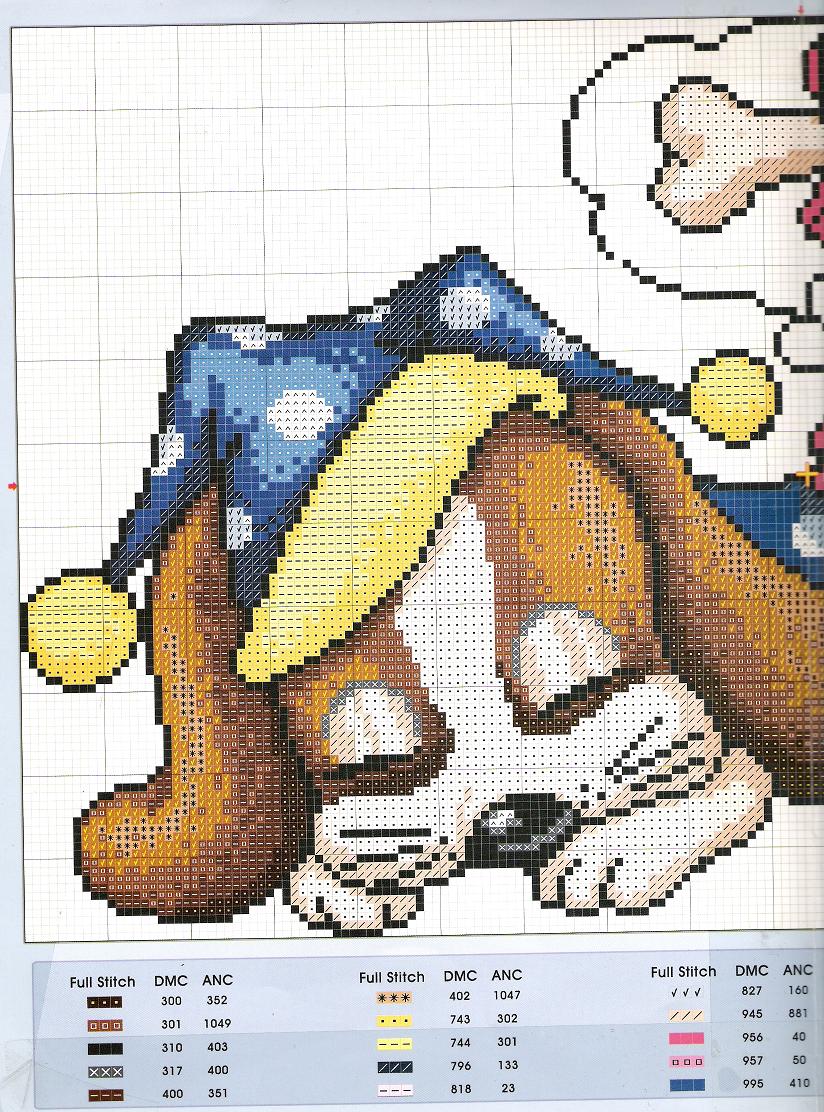 Schema punto croce Cuscini cuccioli 2